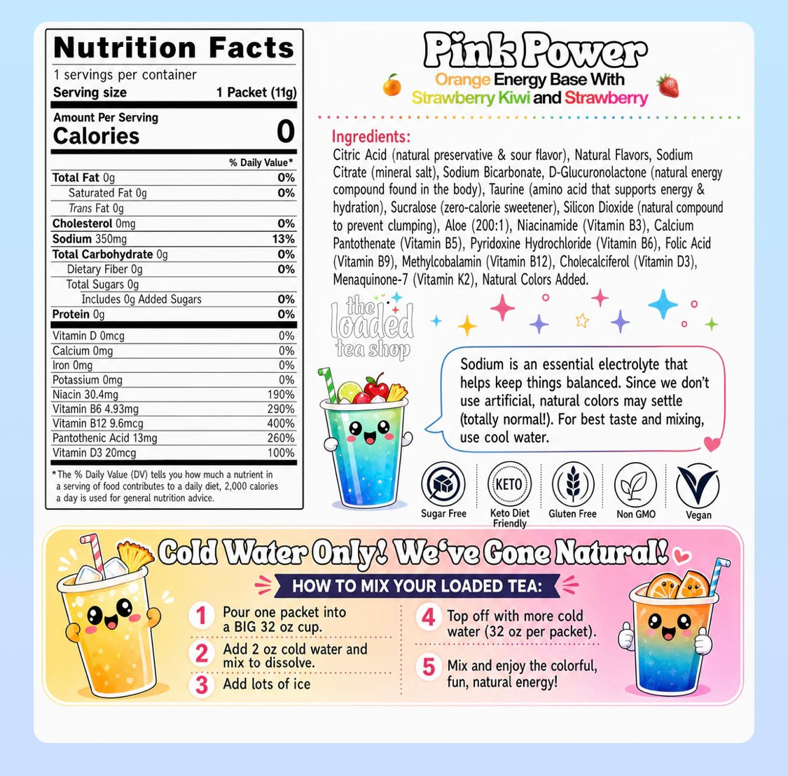 Pink Power Loaded Tea         (Caffeine Free)