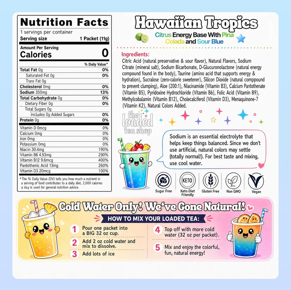 Hawaiian Tropics Loaded Tea (Caffeine Free)