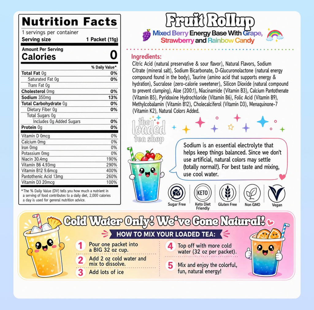 Fruit Rollup Loaded Tea (Caffeine Free )