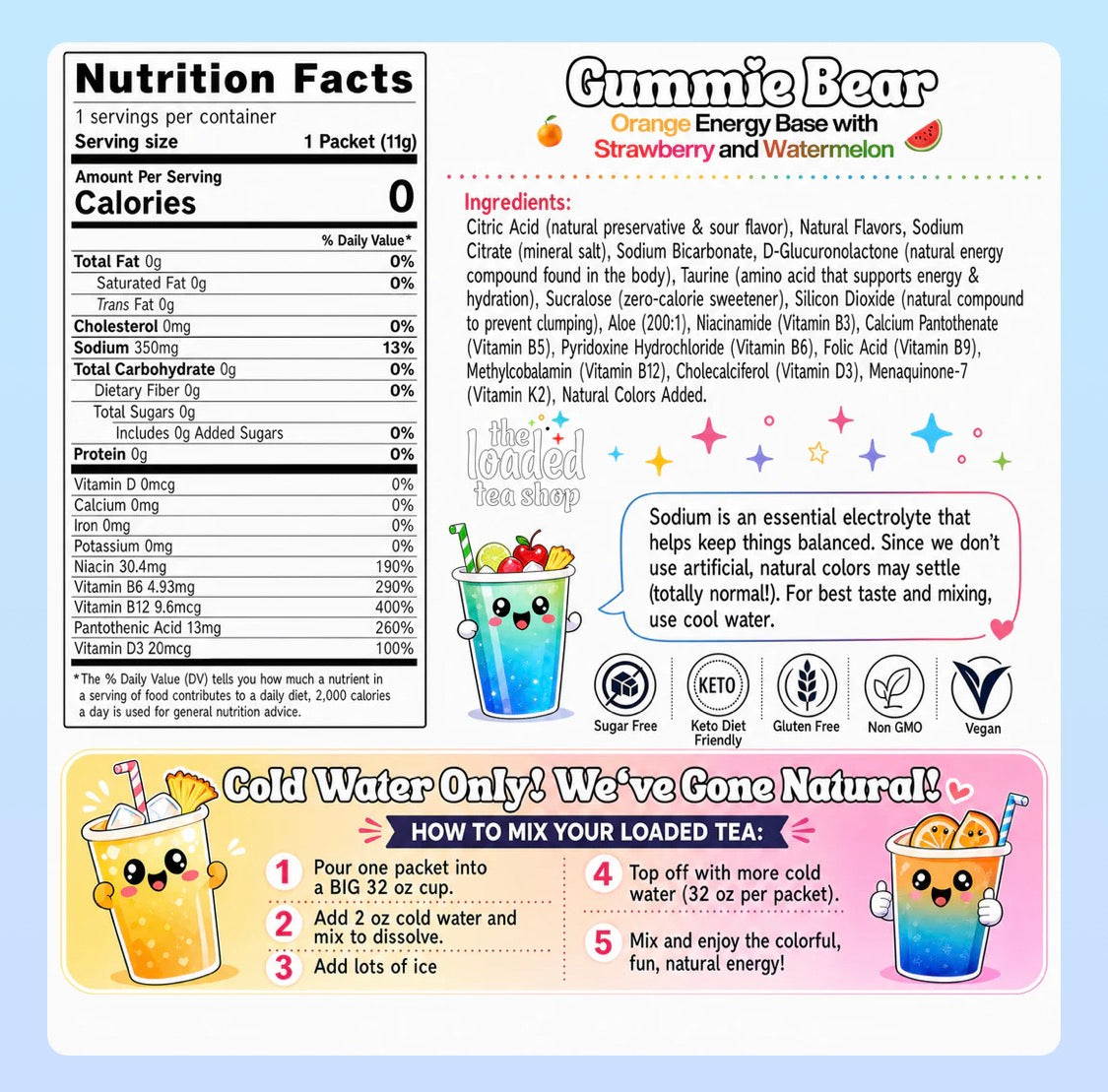 Gummie Bear Loaded Tea     (Caffeine Free)