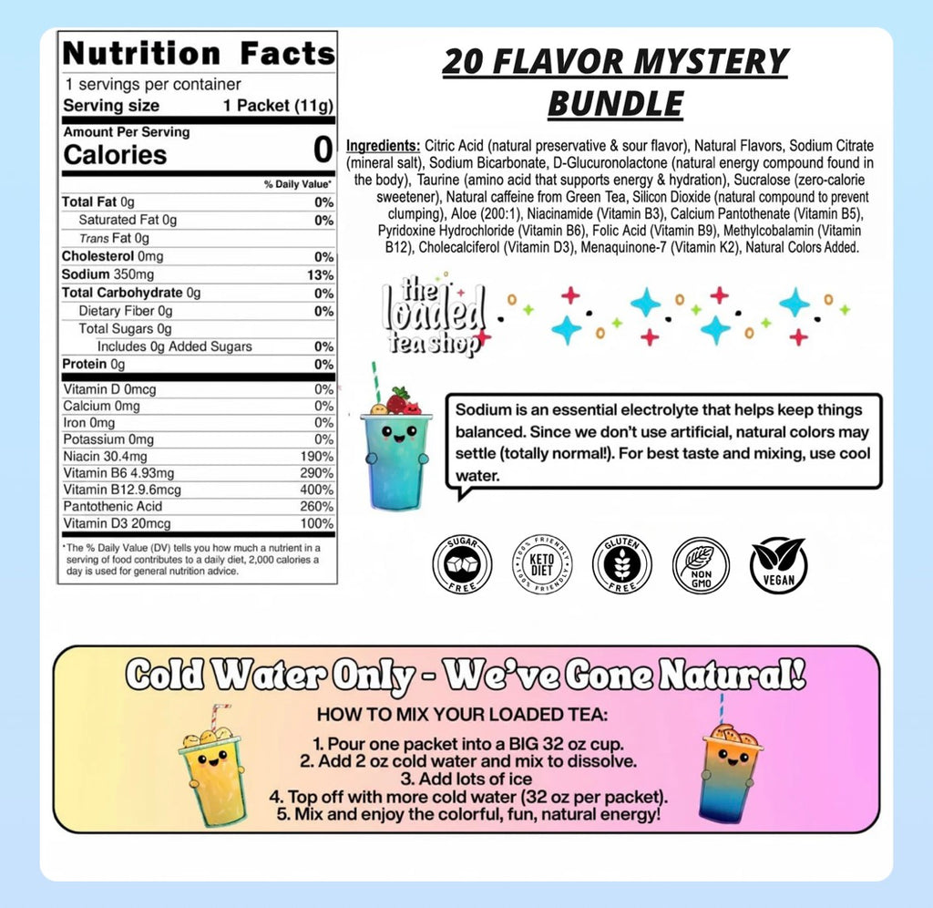 20 Flavor Mystery Bundle Loaded Teas